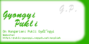 gyongyi pukli business card